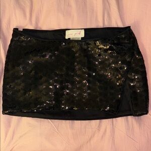 DOLLSKILL- Sequin Black Skirt